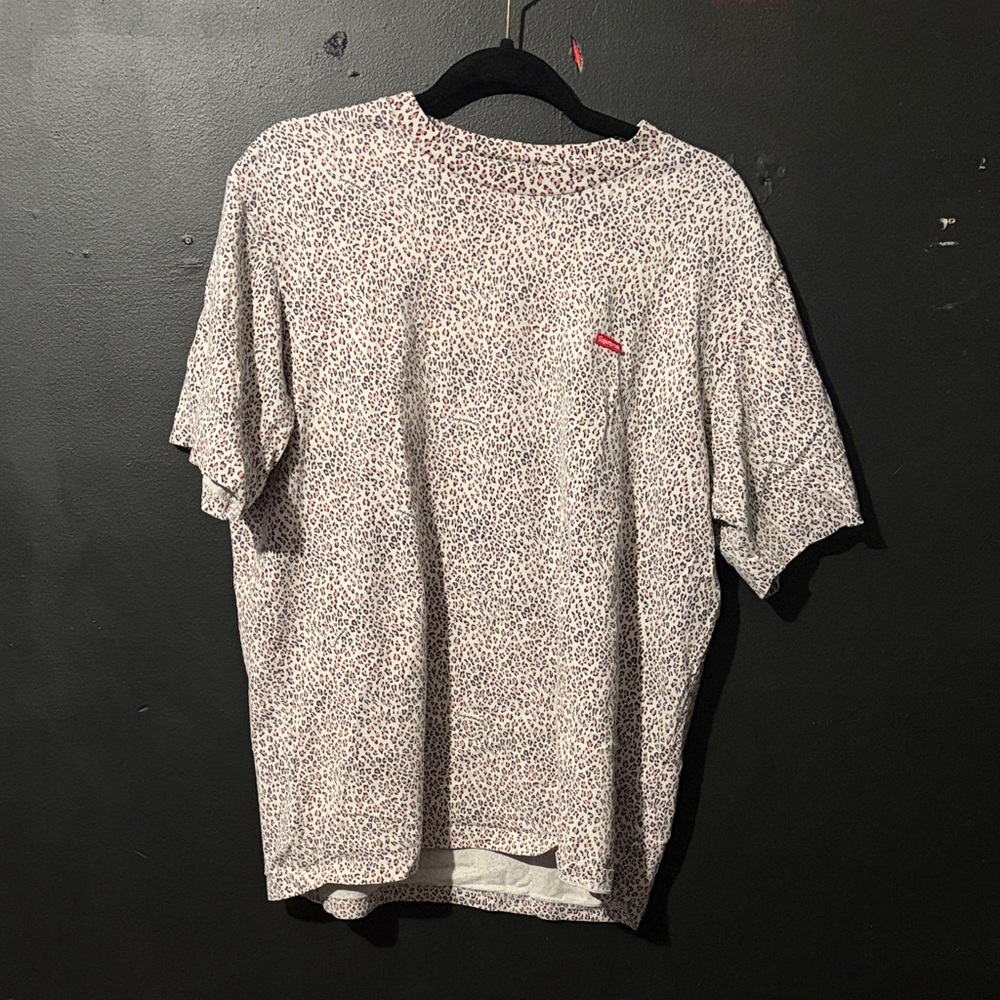Supreme Small Box Logo Pink Leopard T-Shirt Size M
